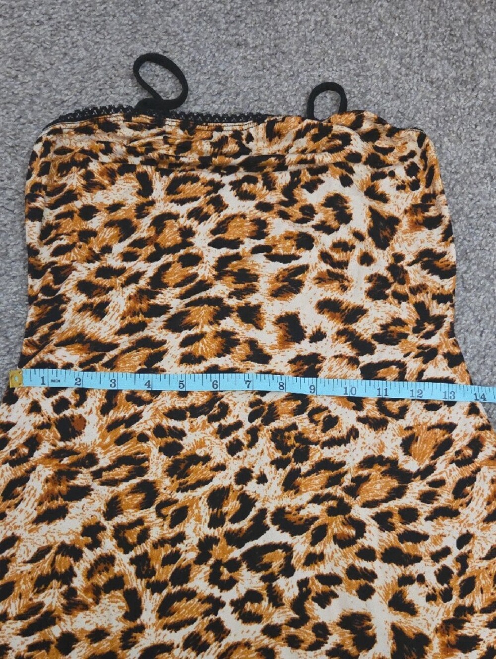 Leopard Print Slip Dress in Brown Medium - Picture 7 of 9